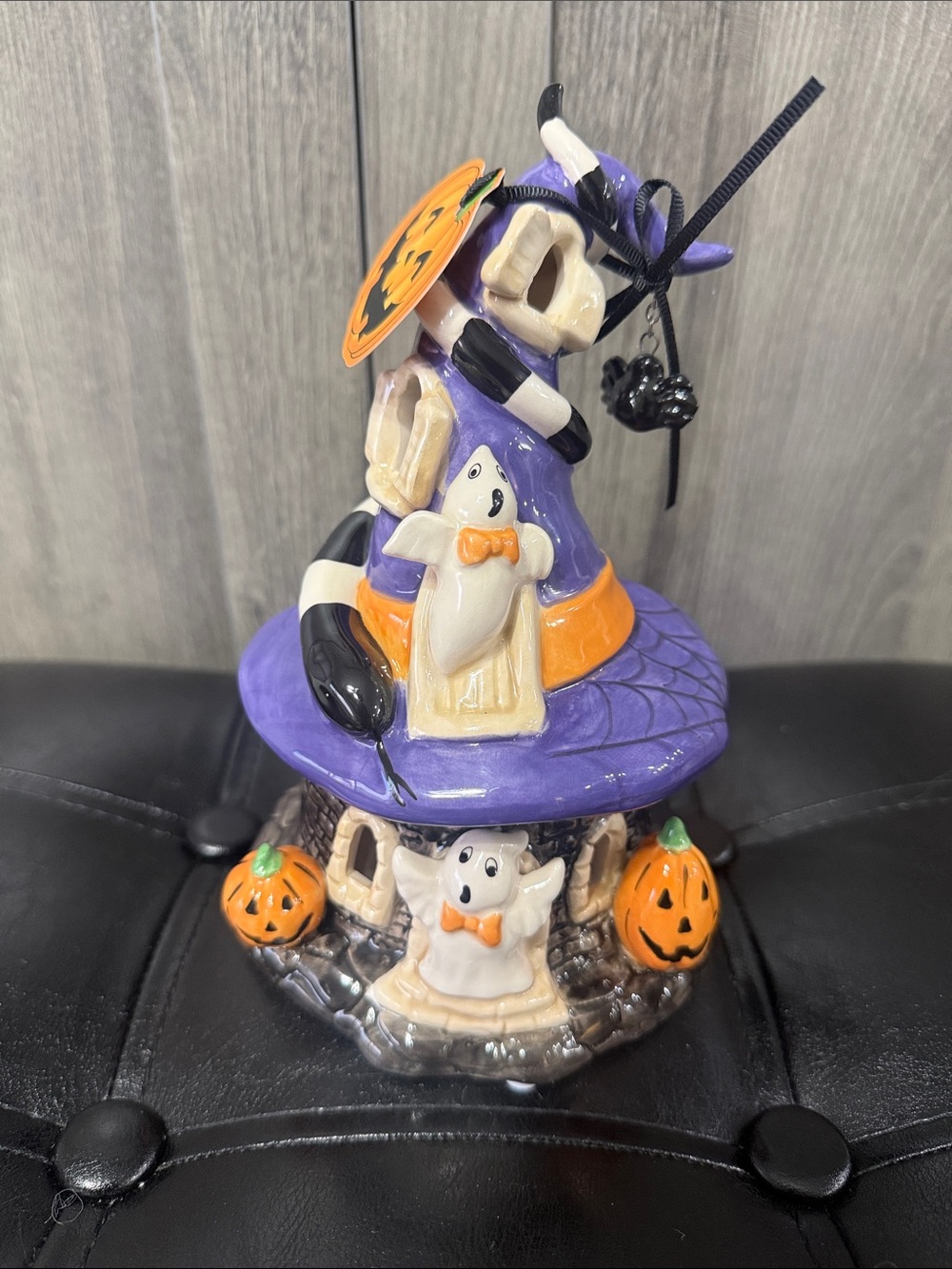 Blue Sky Clayworks Halloween Ghost Snake Witch Hat Candle House Heather Goldminc